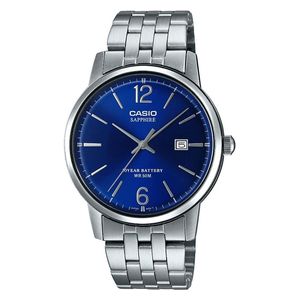 Casio Watch MTS-110D-2AVDF For Men - Analog Display, Stainless Steel Band - Silver