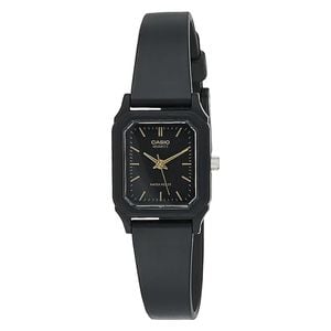 Casio Watch LQ-142-1EDF For Women - Analog Display, Resin Band - Black