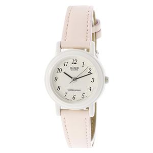  Casio Watch LQ-139L-4B2DF For Women - Analog Display, Leather Band - Pink 