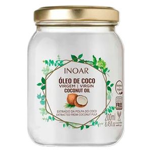 INOAR Coconut Oil Treatment - For Hair & Skin Care – Strengthens Hair & Moisturizes Skin - 200 ml
