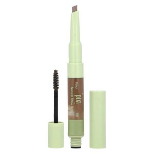 Pixi Natural Brow Duo Brush with Gel and Pencil - Waterproof, 2.5 ml - 0.2 g, Natural Brown