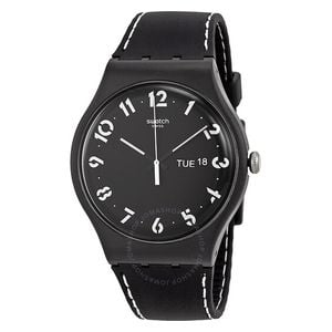 Swatch Watch SUOB711 For Men - Analog Display, Rubber Band - Black
