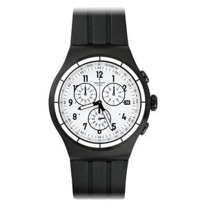 Swatch Watch YOB403 For Men - Analog Display, Rubber Band - Black