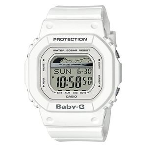  Casio Baby-G BLX-560-7DR Watch For Women – Digital Display, Tide Graph, Shock Resistant, White Resin Case & Band – White 
