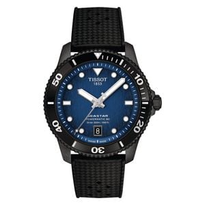  Tissot Watch For Men - Analog Display, Rubber Band - T1208073704100 - Black 