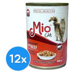  Mio Beef Cat Food - 12 Pieces 
