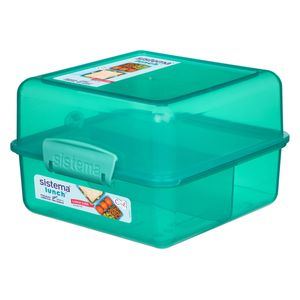 Sistema Lunch Cube Assorted 1.40L - Food Storage Container - Mint