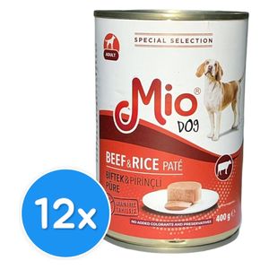 Mio Beef & Rice in Pate Dog Food - 12 Pieces 