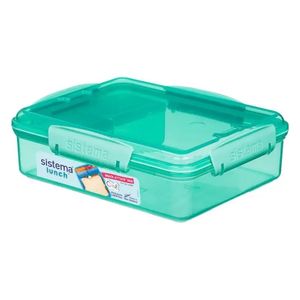 Sistema Lunch Box Snack Attack Duo Assorted 975ml - Food Storage Container - Mint