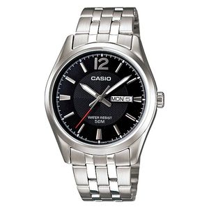  Casio Watch MTP-1335D-1AVDF For Men - Analog Display, Stainless Steel Band - Silver 
