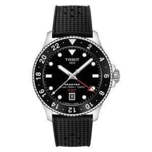 Tissot Watch For Men - Analog Display, Rubber Band - T1208521705100 - Black