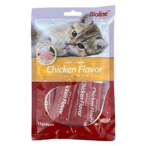 Bioline Chicken Liquid Snack Cat Food - 6 Pieces