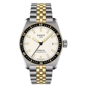 Tissot PR516 Powermatic 80 Watch T1494072201100 For Men - Automatic Movement, Stainless Steel Case, Stainless Steel Bracelet - Gold