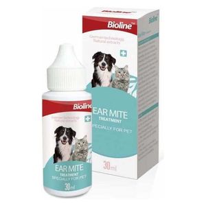  Bioline Ear Mite Oil - Pet Ear Treatment - 30ml 
