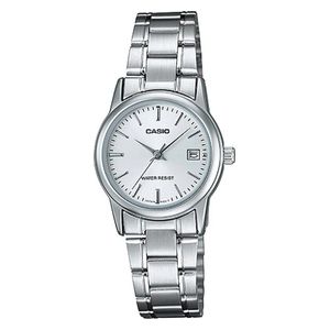  ساعة كاسيو للنساء LTP-V002D-7AUDF - عرض بعقارب, سوار من ستانلس ستيل - سلفر 