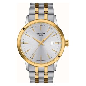  Tissot Watch For Men - Analog Display, Stainless Steel Band - T1294102203100 - Gold 