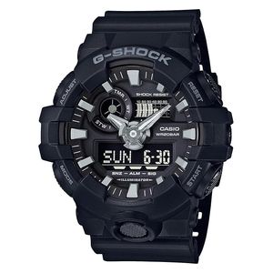  Casio G-Shock GA-700-1BDR Watch For Men – Analog-Digital Display, Shock Resistant, 200M Water Resistance, Resin Case & Band – Black 