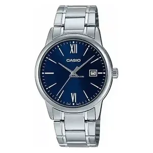 Casio Watch MTP-V002D-2B3UDF For Men - Analog Display, Stainless Steel Band - Silver