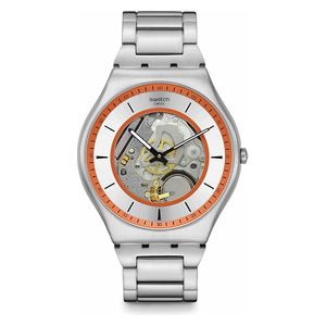  Swatch Watch For Unisex - Analog Display, Stainless Steel Band - SS07S144G - Silver 