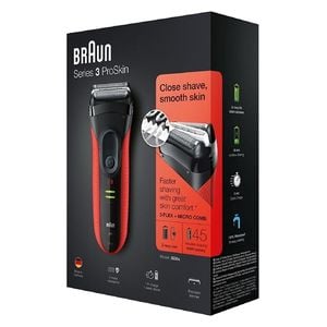 Braun Series 3 ProSkin - Beard Trimmer - Red