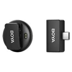  ميكروفون بويا اللاسلكي Omic - خاصية تقليل الضوضاء - عمر بطارية طويل يصل إلى 30 ساعة من الاستخدام الإجمالي مع علبة الشحن - أسود 