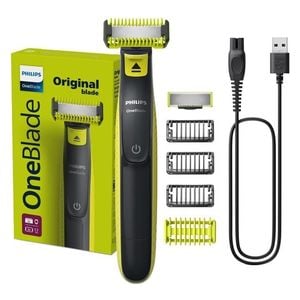  Philips QP2824/10 - OneBlade - Face & Body Dual-Sided Blade Electric Beard Trimmer & Shaver - Green 