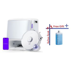  Narwal Freo-Z10 - Smart Robot Vacuum Cleaner - 15000 Pa - DualFlow Anti-Tangle System - Auto-Empty Dock - White + Roborock cleaning liquid - 1 liter - suitable for use on all types of appliances 