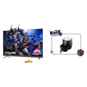 شاشة الحافظ 55-انج فئة QG8 - سمارت - QLED - 4K UHD - 144 هيرتز + قلاية هوائية أورو - 3.5 لتر - F30BW - اسود