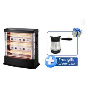 Galaxy  GAH-112 - Radiant Heater 2400W - Black + Galaxy GAH-112 - Radiant Heater 2400W - Black