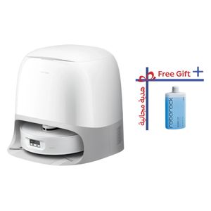  Roborock Robot Vacuum Qrevo Curv 2 Flow - Smart Vacuum Cleaner - 20000 Pa - Reactive AI & PreciSense LiDAR - All-in-One Dock - White + Roborock cleaning liquid - 1 liter - suitable for use on all types of appliances 
