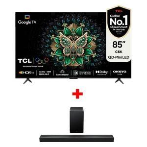  شاشة تي سي ال 85-انج فئة C6KS - سمارت - 4K - QD-Mini LED - إصدار 2025 - 120 هيرتز 