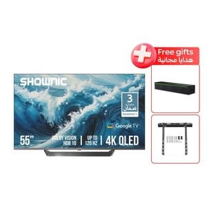  شاشة شونك 55-انج فئة TP-QGU55A-120 - سمارت - QLED TV + سماعات ساوند بار سكاي ورث - LH LP-S3 + ستاند جداري 