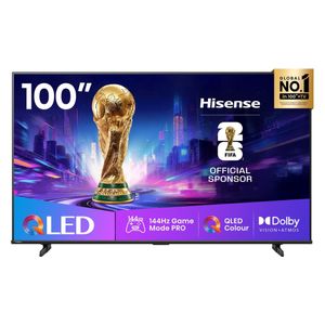  شاشة هايسنس - 100 انش - 4K - QLED - ذكية - 144 هرتز - نظام فيدا - Q7Q - أسود 