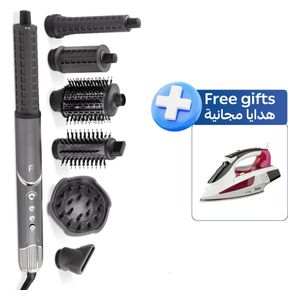 مجموعة تصفيف الشعر Airform  فكير - رمادي + مكواة فكير بخارية - SKY WALK BE 110 - احمر