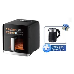 Galaxy GAAF-62 - Air Fryer - 10 L - Black + Galaxy GAK-72 - Kettle - 1.7L - 1500W - Black