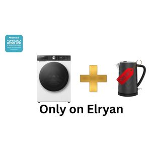 Hisense WF5S1045BW - 10.5Kg - 1400RPM - Front Loading Washing Machine - White + Hisense H17KBKS2 Kettle - 1.7 L - Removable filter - Black