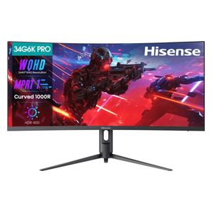  Hisense 34G6K-PRO 34-inch Curved Gaming Monitor - 1ms Response Time - 180Hz - WQHD 