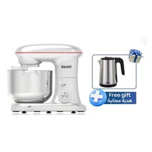 عجانة  كلاكسي -  1800 واط - 7 لتر - GAMK-2601 - سلفر + غلاية كلاكسي - 1500 واط - 1.8 لتر - GAK-71 - سلفر