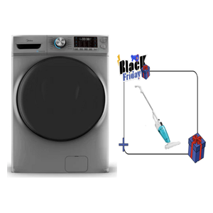 غسالة ميديا فتحة امامية - 20 كغم -MF600W200B/S - سلفر + مكنسة محمولة ميديا - 600 واط - SC861 - أبيض