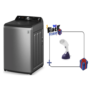 غسالة ملابس ذات فتحة علوية - 20TL82 - بحجم 20 كغم - فضي + مكواة بخار محمولة من أورو - 1630واط - 208 مل - ORHST101 - بنفسجي