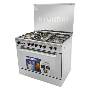  Hyundai HYGC9060XVMK - Free Standing Cooker - 5 Burners - Stainless Steel 