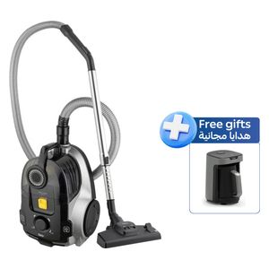 Fakir NH 5056 - Freelander  Dust Bagless Vacuum Cleaner -890W - Gray + Fakir Coffee Maker - Coffee Machine - Silver
