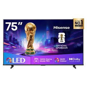  شاشة هايسنس - 75 انش - 4K - QLED - ذكية - وضع الألعاب الاحترافي144 هرتز - نظام فيدا - Q71Q - أسود 