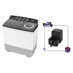  Shownic WW-2300TXW - 23Kg - Twin Tub Washing Machine - White + Shownic AF-D55LN8 - Air Fryer - 5 L - Black 