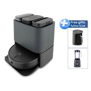 فكير روبوت RS 830 بلس - مكنسة وممسحة روبوت - فضي + فكير ماكينة قهوة - آلة صنع القهوة - فضي + خلاط فاكير ميكسي برو - إبريق زجاجي سعة 1.5 لتر - فضي