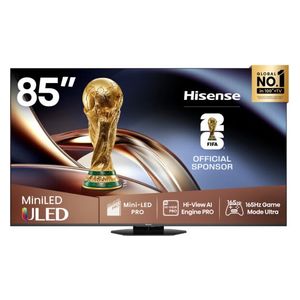  شاشة هايسنس 85 انش - Mini LED - 4K - تلفزيون ذكي - 165 هيرتز - فيدا - U8Q - اسود 