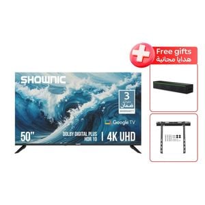 شاشة شونك 50-انج فئة TP-DGU50A - سمارت - 4K - LED - 60 هيرتز + سماعات ساوند بار سكاي ورث - LH LP-S3 + ستاند حائط