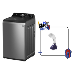 غساله ملابس ذات فتحة علوين الحافظ - WMHA-1688STL62 - بحجم 16 كغم - فضي + مكواة بخار محمولة من أورو - 1630واط - 208 مل - ORHST101 - بنفسجي
