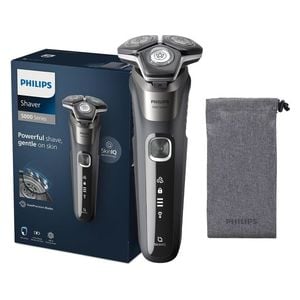  ماكنة حلاقة كهربائية فيليبس - S5887/10 - Series 5000 - للاستخدام الرطب والجاف - تقنية Smart SkinIQ - رمادي 