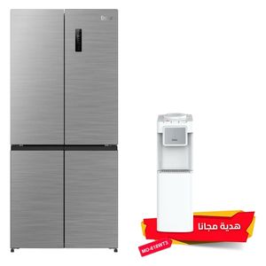 ثلاجة دنكا ذات التصميم الفرنسي - 19 قدم - RM-670FDG - رمادي + براد ماء دنكا مع ثلاجة - MO-618WT3 - ابيض